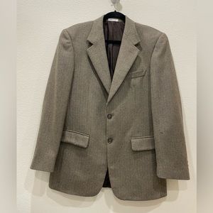 Yves Saint Laurent Men's Wool Cashmere 2-Button Sports Jacket Herringbone • 38 R